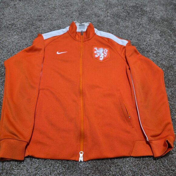 Nike Netherlands KNVB Full-Zip Track Jacket Men’s M – Orange/White “NEDERLAND” - Picture 3 of 8